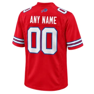 Buffalo Bills Red Alternate Jersey Custom Bold Game Style