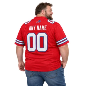 Buffalo Bills Red Alternate Jersey Custom Bold Game Style