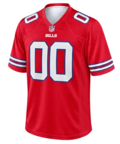 Buffalo Bills Red Alternate Jersey Custom Bold Game Style