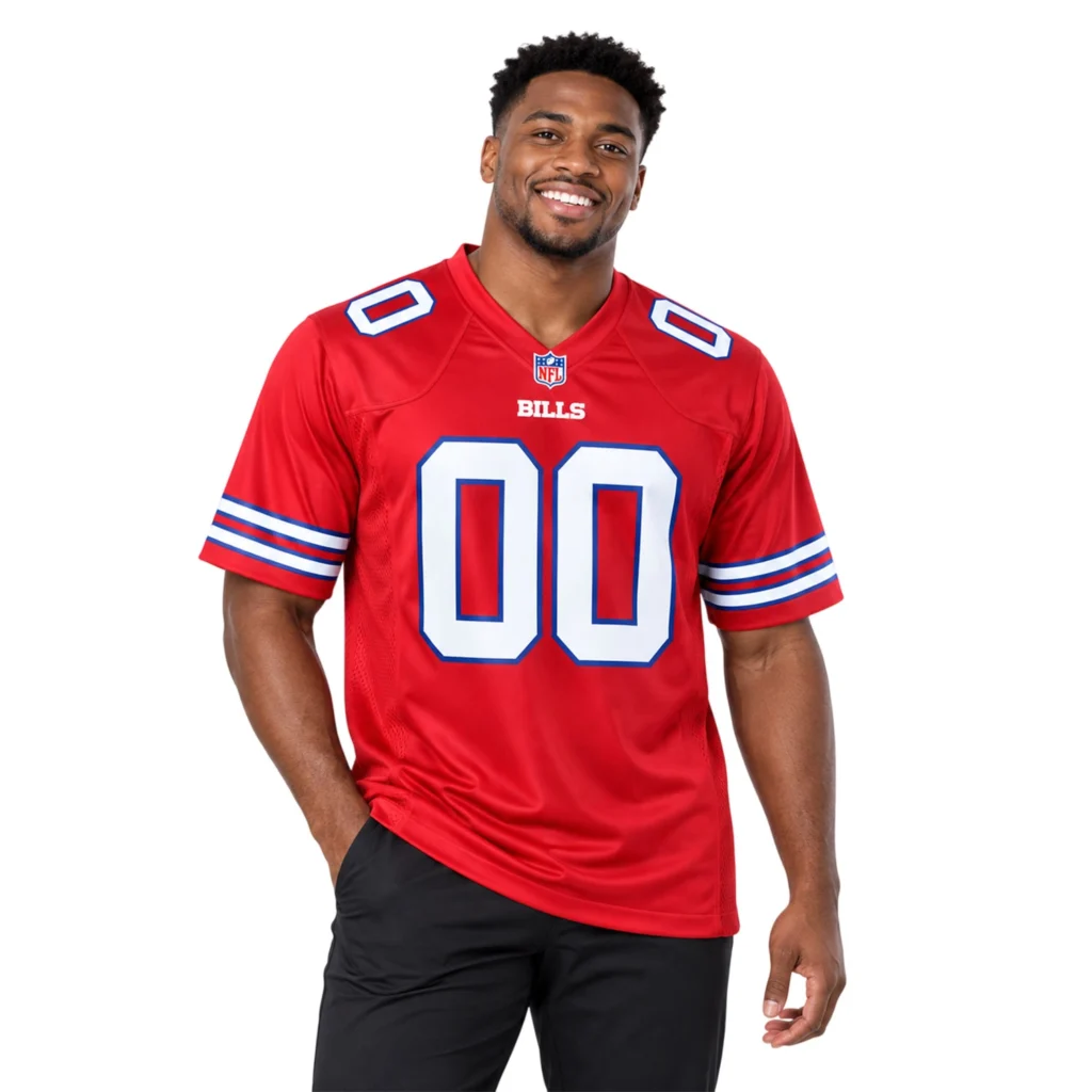 Buffalo Bills Red Alternate Jersey Custom Bold Game Style
