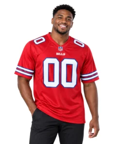 Buffalo Bills Red Alternate Jersey Custom Bold Game Style