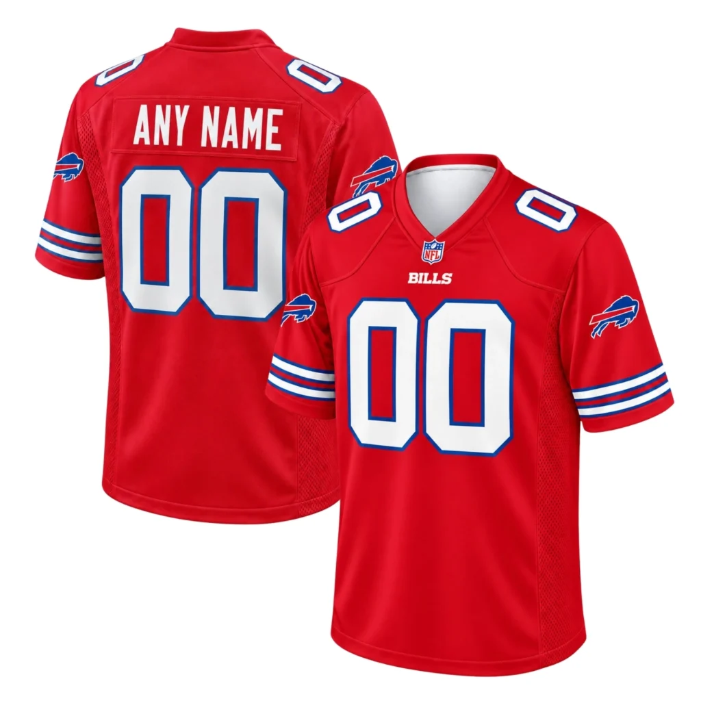 Buffalo Bills Red Custom Jersey Vibrant Classic Look