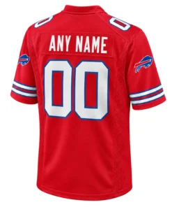 Buffalo Bills Red Custom Jersey Vibrant Classic Look