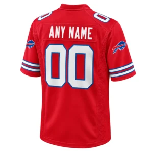 Buffalo Bills Red Custom Jersey Vibrant Classic Look