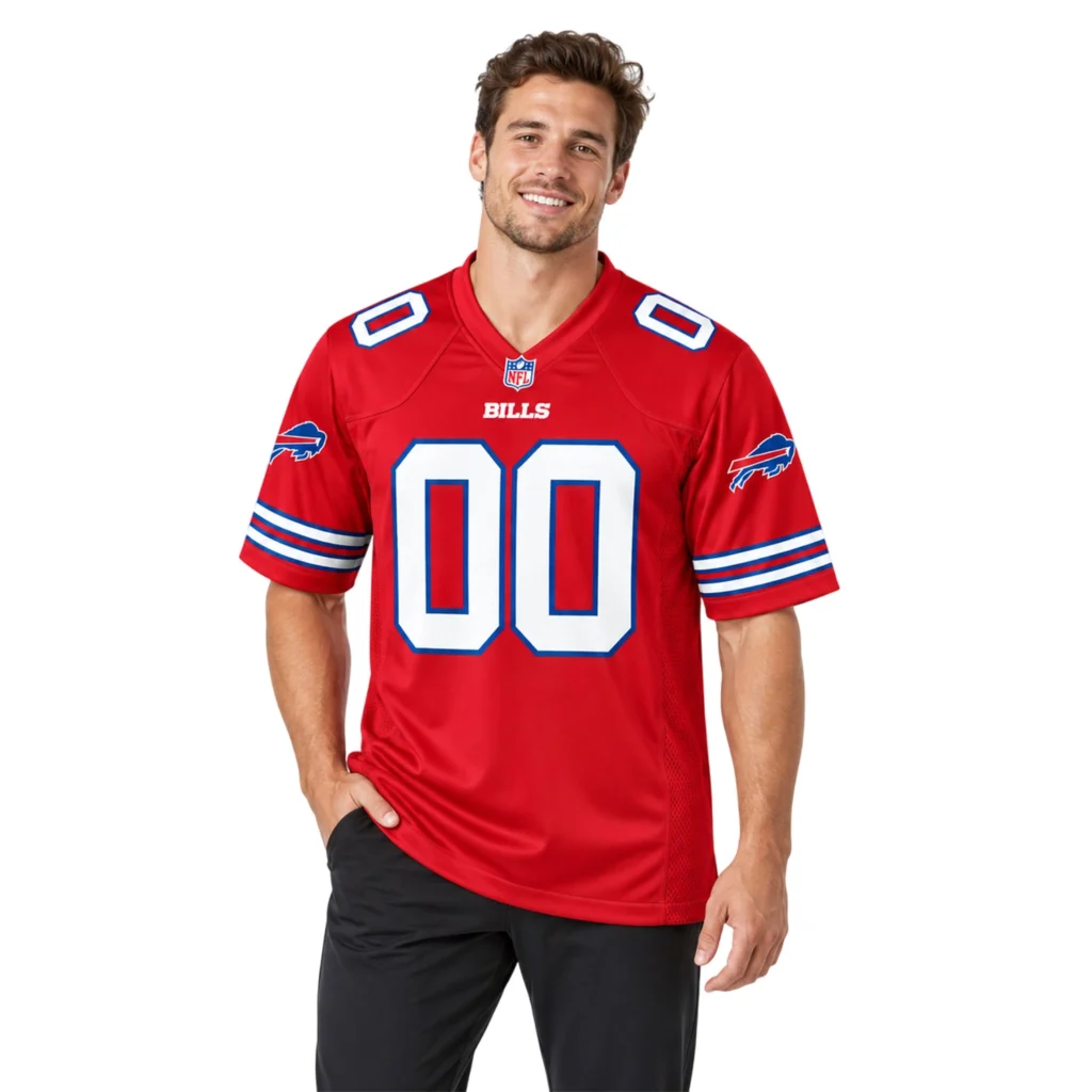 Buffalo Bills Red Custom Jersey Vibrant Classic Look