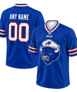 Buffalo Bills Royal Blue Jersey Amazing Mascot Design