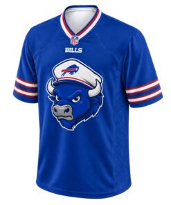 Buffalo Bills Royal Blue Jersey Amazing Mascot Design