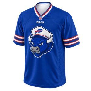 Buffalo Bills Royal Blue Jersey Amazing Mascot Design