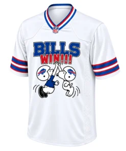 Buffalo Bills White Jersey Custom Adorable Snoopy Design