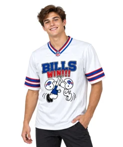 Buffalo Bills White Jersey Custom Adorable Snoopy Design