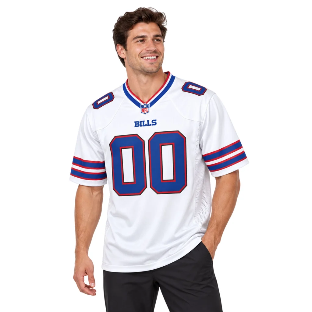 Buffalo Football Jersey Custom Exclusive White Design