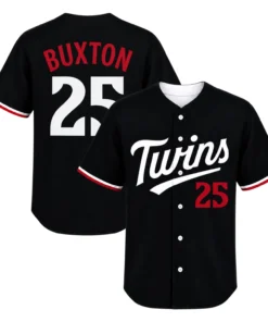 Byron Buxton Black Twins Jersey Outstanding MLB Style