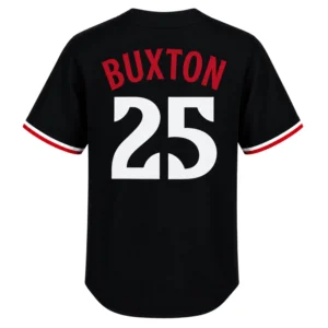 Byron Buxton Black Twins Jersey Outstanding MLB Style
