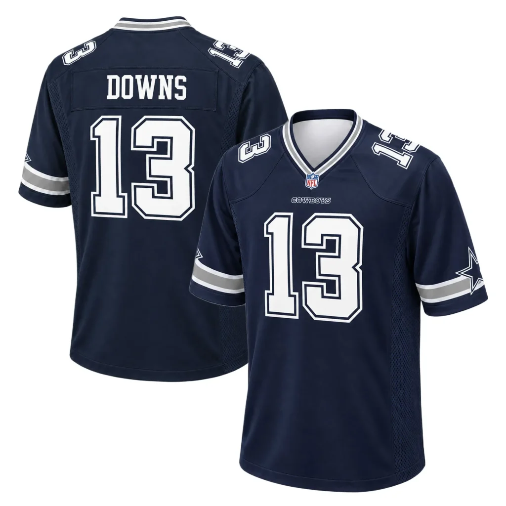 Caleb Downs Cowboys Navy Jersey #13 Vibrant Game Day Style