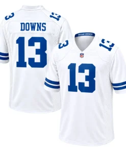 Caleb Downs Cowboys White Jersey Popular NFL Game Day Style
