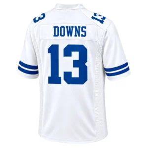 Caleb Downs Cowboys White Jersey Popular NFL Game Day Style