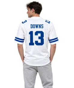 Caleb Downs Cowboys White Jersey Popular NFL Game Day Style
