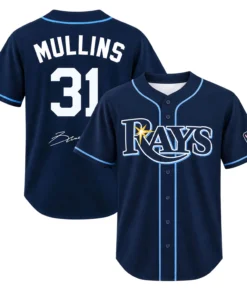 Cedric Mullins Rays Navy Jersey Fan Wear Bold Name & Number
