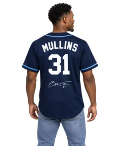 Cedric Mullins Rays Navy Jersey Fan Wear Bold Name & Number