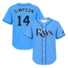 Chandler Simpson Tamba Bay Rays Jersey Bold Name & Number