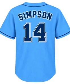 Chandler Simpson Tamba Bay Rays Jersey Bold Name & Number