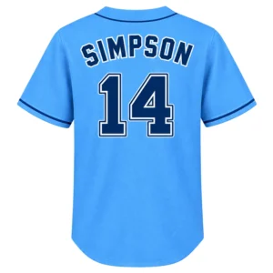 Chandler Simpson Tamba Bay Rays Jersey Bold Name & Number