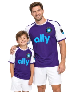 Charlotte FC Purple Jersey Custom Player Bold Style