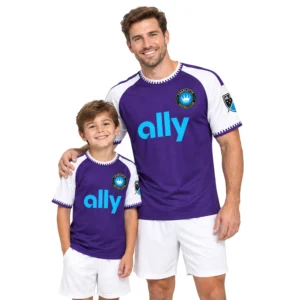 Charlotte FC Purple Jersey Custom Player Bold Style