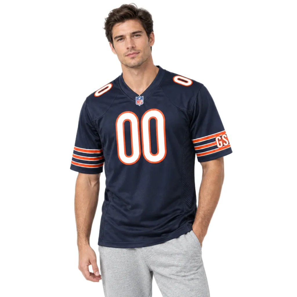 Chicago Bears Jersey Patch Elite Custom Name and Numbler
