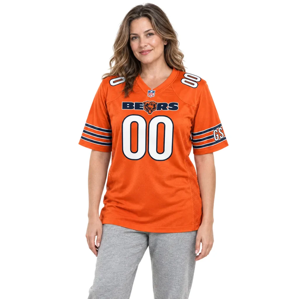 Chicago Bears Orange Football Mom Jersey – Custom Player Vibrant Style