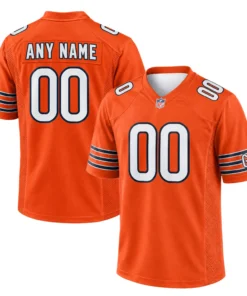 Chicago Bears orange Jersey Custom Bold Fan Apparel