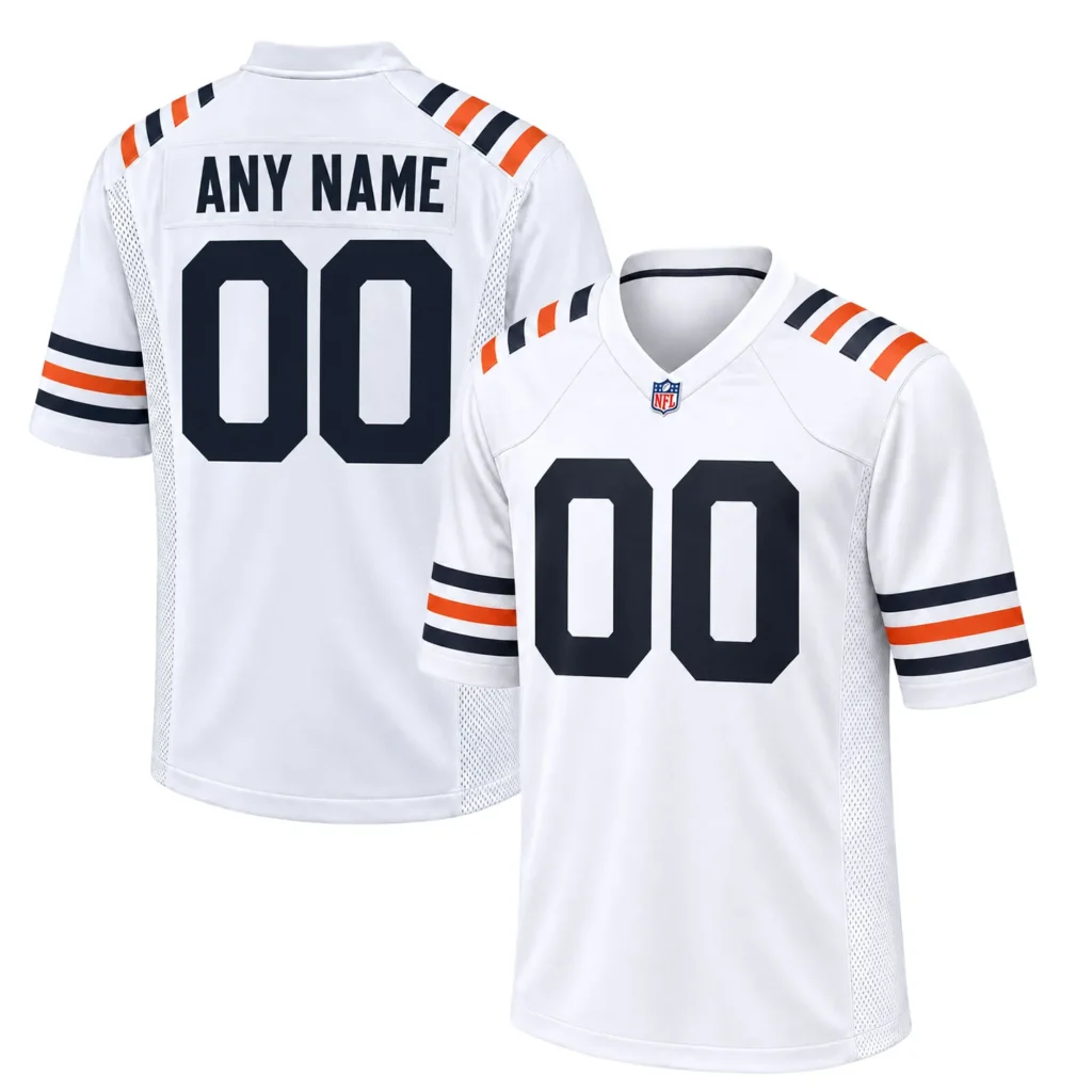 Chicago Bears White Alternate Jersey Custom Player Bold Fan Apparel