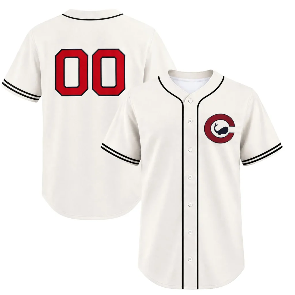 Chicago Cubs Cream Jersey Retro Bold Name and Number