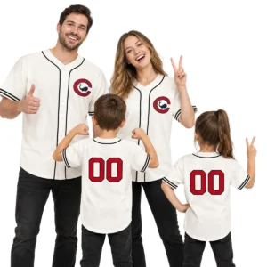 Chicago Cubs Cream Jersey Retro Bold Name and Number