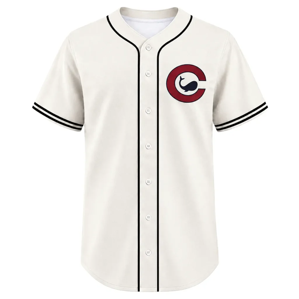 Chicago Cubs Cream Jersey Retro Bold Name and Number