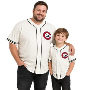Chicago Cubs Cream Jersey Retro Bold Name and Number