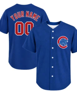 Chicago Cubs Royal Alternate Jersey Custom Elite Fan Gear