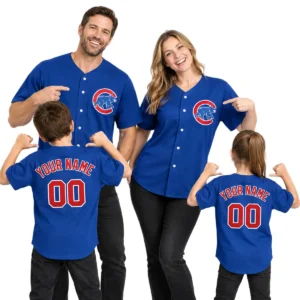 Chicago Cubs Royal Alternate Jersey Custom Elite Fan Gear