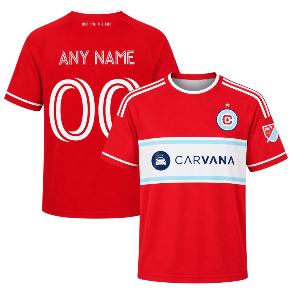 Chicago Fire FC Home Jersey with Vibrant Fan Gear Custom