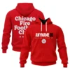 Chicago Fire Red Hoodie Custom Name and Number Bold Fanwear