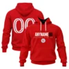 Chicago Fire Red Pullover Hoodie Custom Name and Number Bold Team Apparel