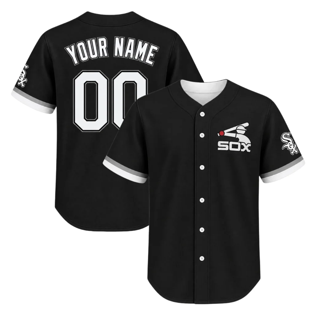 Chicago White Sox Black Jersey Vibrant Custom Style