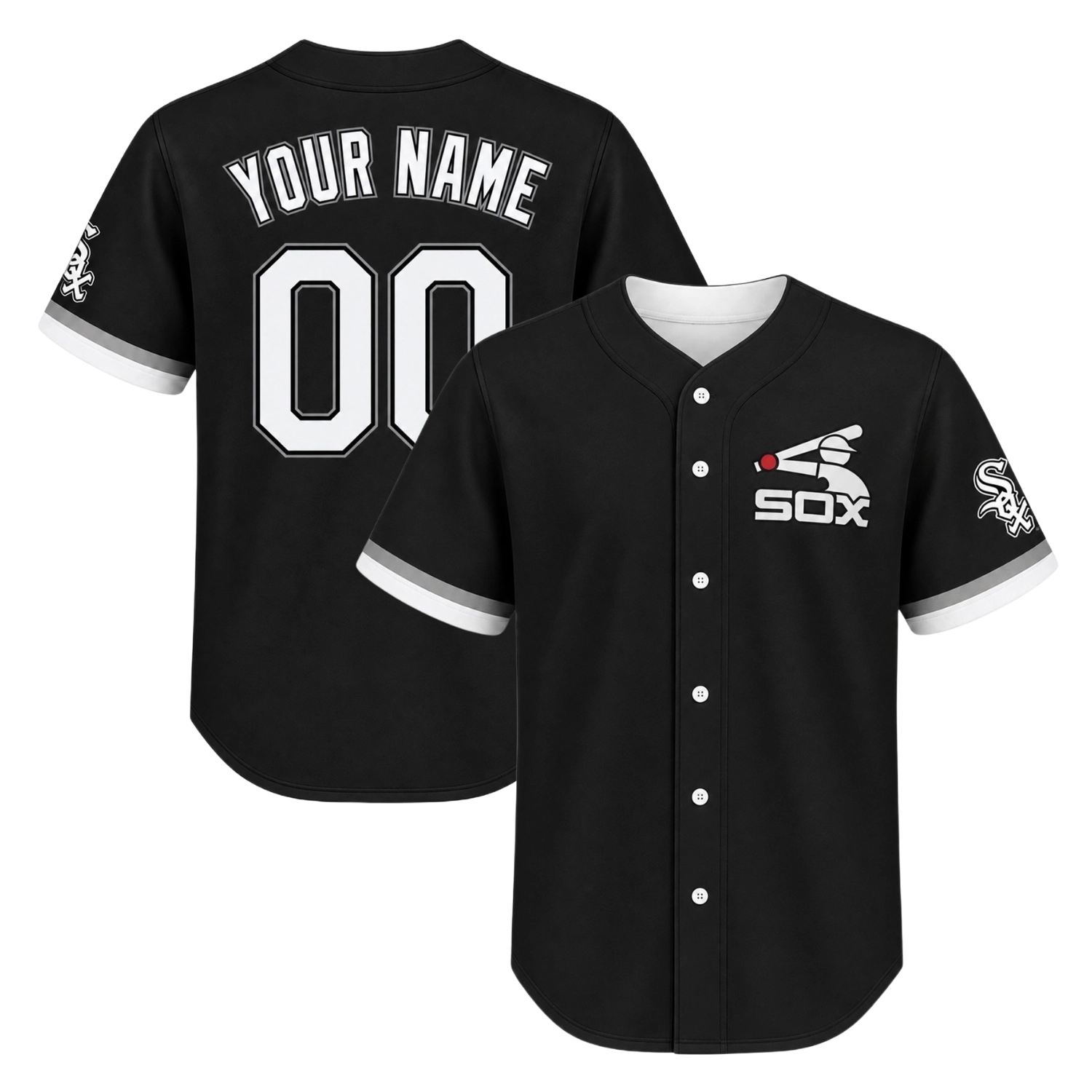 Chicago White Sox Black Jersey Vibrant Custom Style