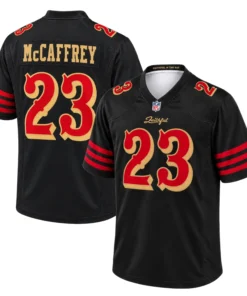 Christian McCaffrey Black Jersey Vibrant Rivalries Style