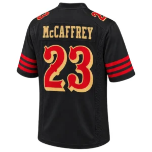 Christian McCaffrey Black Jersey Vibrant Rivalries Style