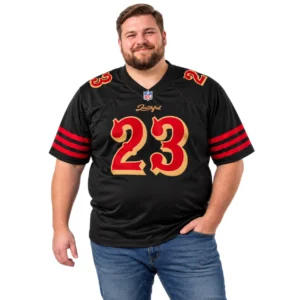 Christian McCaffrey Black Jersey Vibrant Rivalries Style
