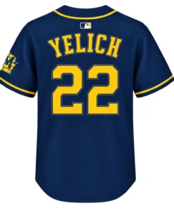 Christian Yelich Brewers Navy Jersey Stunning MLB Style