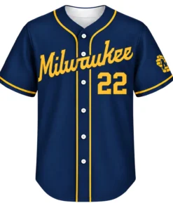 Christian Yelich Brewers Navy Jersey Stunning MLB Style