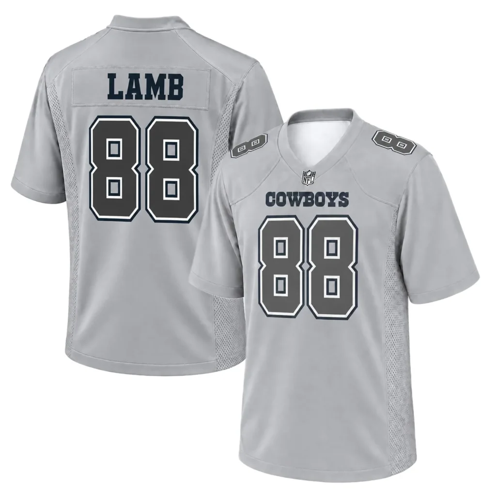 Cowboys CeeDee Lamb Grey Jersey Dynamic NFL Game day