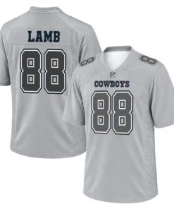 Cowboys CeeDee Lamb Grey Jersey Dynamic NFL Game day